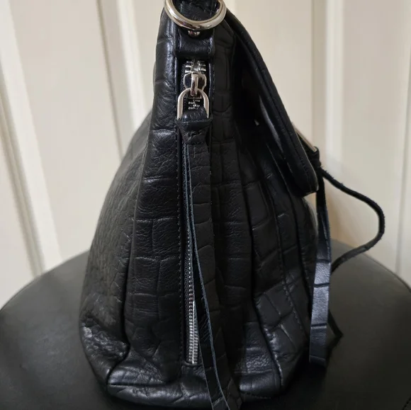 Aimee Kestenberg Leather Fifth Avenue Bag/Color: Black Croco - Picture 4 of 16